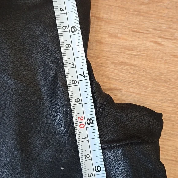 Spanx Faux Leather Moto Leggings Sz L - Picture 10 of 12